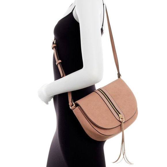 Urban Expressions NEW Finch Crossbody Handbag Vegan Leather BLACK Women's GIFT! - Picture 4 of 16